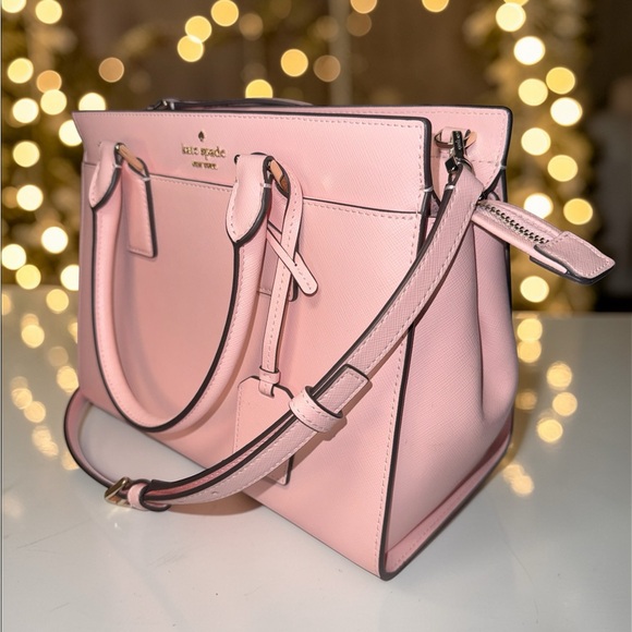 Like New ✨🩷 Kate Spade Cameron Medium Satchel Crossbody - Pink Saffiano Leather - Picture 2 of 13